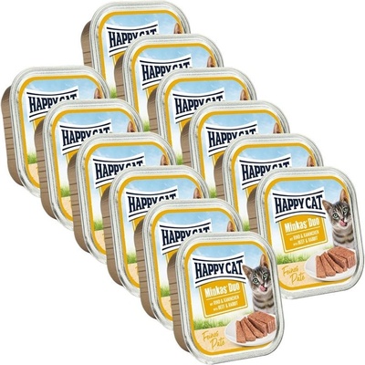Happy Cat Minkas Duo Hovädzie & Králik 12 x 100 g