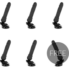 BASECOCK REALISTIC VIBRATOR REMOTE CONTROL BLACK 19.5 CM