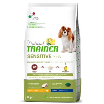 Natural Trainer Dog Sensitive Plus Small & Toy Adult with horse-rice-oil - храна за пораснали кучета, БЕЗ ГЛУТЕН, над 1 година, от мини породи, с чувствителни стомаси, с конско месо - 7 кг, Италия - 925261