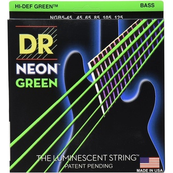 DR Strings DR Neon Green Bass 5 String Medium