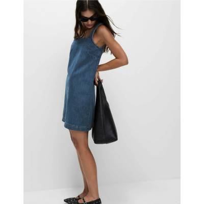 Marks & Spencer Плавна мини рокля от деним от чист памук Marks & Spencer тъмносиньо Marks & Spencer | Sin | ЖЕНИ | M