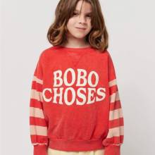 Bobo Choses mikina Stripes red