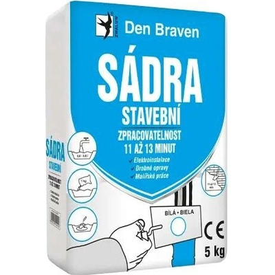 Sádra stavební 1 kg pytel bílá