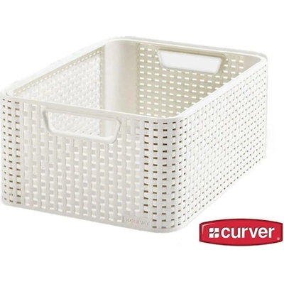 CURVER úložný box RATTAN Style2 M 38,6 x 17,2 x 28,7 cm krémový 03615-885