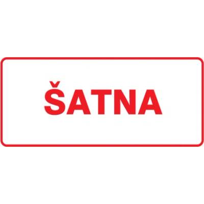 Značka Šatna, samolepicí fólie, 100 × 210 mm BZ FT696