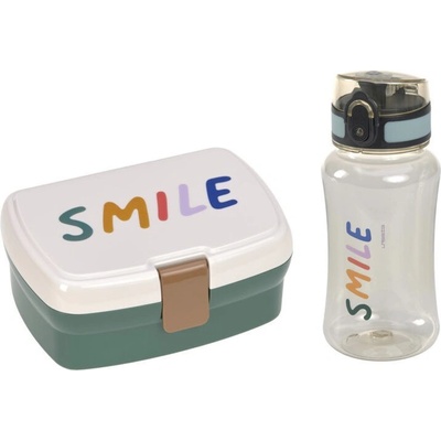Lässig Lunch Set Little Gang Smile milky ocean green