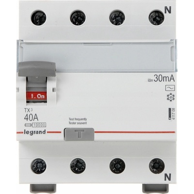 Proudový chránič Legrand 400V 4P P-304-80-30AC IP20 40A 30mA