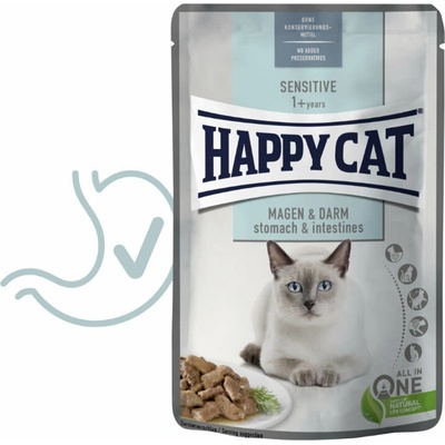 Happy cat MEAT IN SAUCE Sensitive Magen & Darm Žalúdok & črevá 85 g
