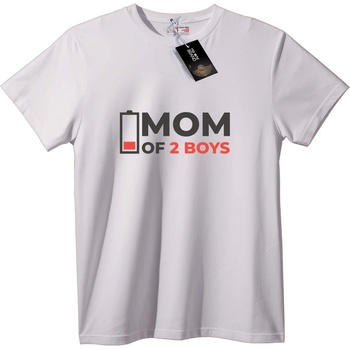 NOONEBRAND Тениска Майка на 2 Момчета - L, White