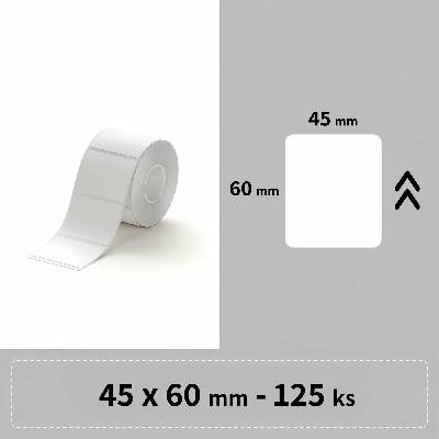 NIIMBOT štítky R 45×60 mm, 125 ks, bílé | pro B21, B21S, B3, B1S