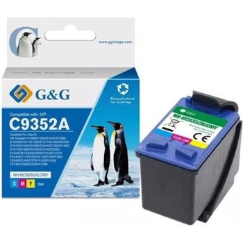 G&G Касета за HP OfficeJet 1400 Series/OfficeJet J 3600 Series/DeskJet D 2400 Series/DeskJet F 385/Fax 1250 - Cyan/Magenta/Yellow - NH-RC9352XLCMY - G&G - Неоригинална, Заб. : 18 ml капацитет (NH-RC9352XLCMY)