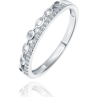 Lunica Stříbrný prsten se zirkony 0316 5