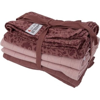 Lodger Swaddler Flower Tribe 70 x 70 cm Rosewood 3 ks