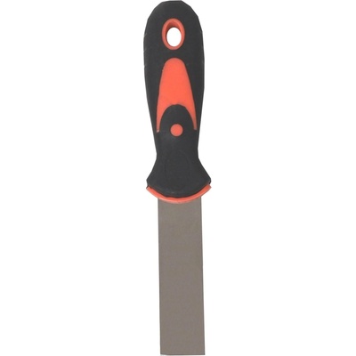 TOPTRADE špachtle nerezová 30 mm, ergonomická gumová rukojeť – profi (nerez, 30 mm, ergonomická rukojeť)