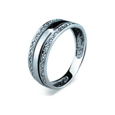 Steel Edge prsten stříbrný se zirkony 1773