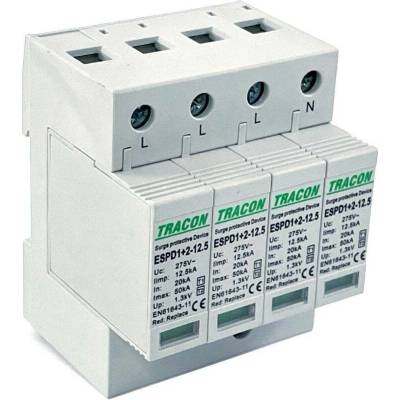 Tracon electric Svodič přepětí AC typ T1+T2 ESPD1+2-12.5-4P
