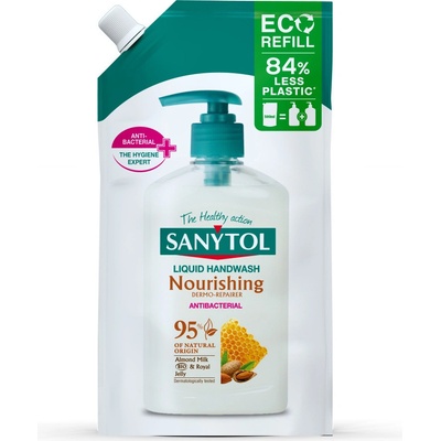 Sanytol vyživující Mandlové mléko & Mateří kašička dezinfekční mýdlo náhradní náplň 500 ml