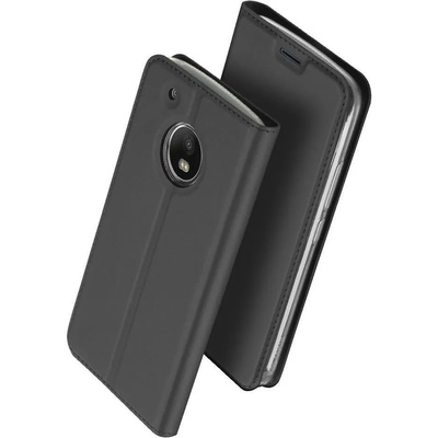 Dux Ducis Кожен Калъф за Moto G5, Dux Ducis Skin Pro Book Case, Тъмно Сив (6934913097502)
