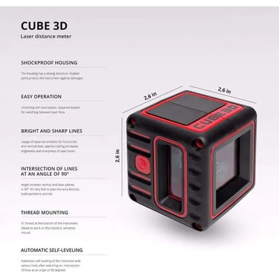 Нивелир лазерен ada, 3d ultimate edition, 20 м (ada cube 3d ulte)