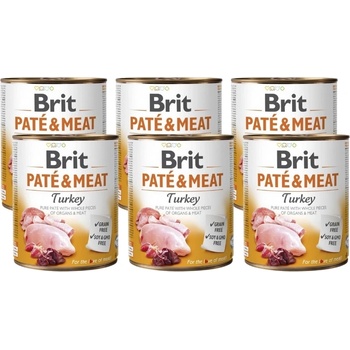 Brit Брит пате и месо от пуйка 6x800г