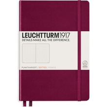 Leuchtturm1917 Medium A5 Tečkovaný zápisník Port Red