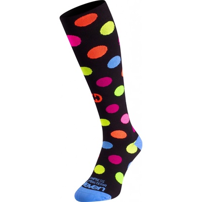 Eleven kompresné podkolienky Dots Black