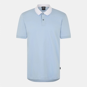 Boss Блуза с яка Boss Men's Phillipson Cotton Short Sleeve Slim Fit Polo Shirt - Lt Pas Blue 450