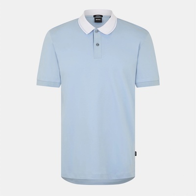 Boss Блуза с яка Boss Men's Phillipson Cotton Short Sleeve Slim Fit Polo Shirt - Lt Pas Blue 450