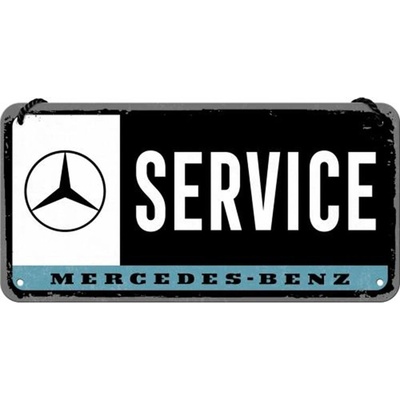 Plechová ceduľa Mercedes-Benz - Service, 10 x 20 cm