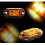  Жълт led Габарит, Маркер, 4 smd Диода - 12v