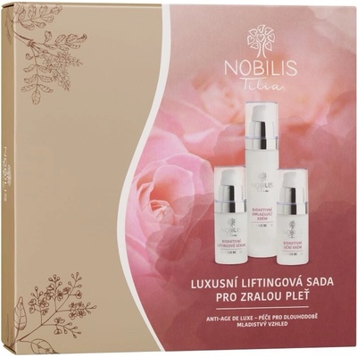 Nobilis Tilia Luxusní liftingová sada pro zralou pleť Bioaktivní omlazující krém 50 ml+Bioaktivní liftingové sérum 15 ml + Bioaktivní oční krém 15 ml dárková sada