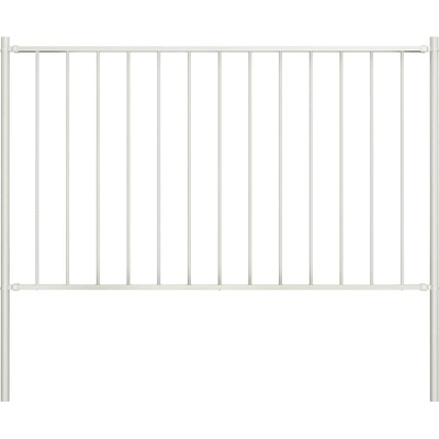 OMAXI Plotový panel Woerden se sloupky ocelový 1,7x0,75 m bílý 670478