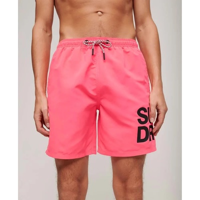 Superdry Бански гащета Superdry Sportswear Logo 17´´ swimming shorts - Pink (Shocking Pink)