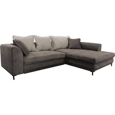 Filex Разтегателен ъглов диван lagoa, l-образен, с място за съхранение, десен, таупе/сив (ff0012)