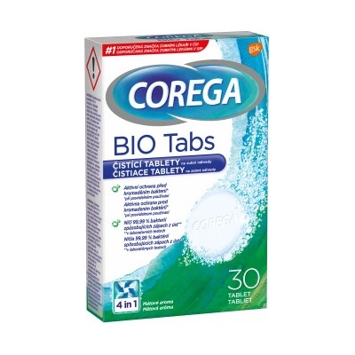 Corega Bio tabs Antibakteriální tablety 30 ks