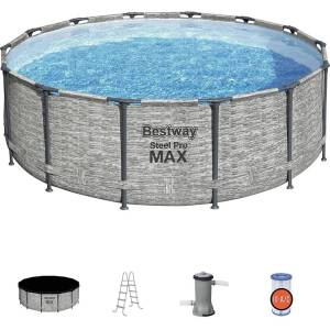 Bestway Басейн Bestway Steel Pro MAX 5619E, Ø488 х 122 см, камък