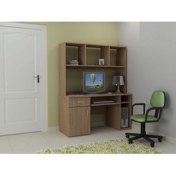 Image 1 of DST Офис бюро Kami-dst, с надстройка, дъб амбер