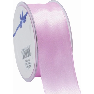 Oboustranná saténová stuha 38 mm x 25 m pastelově fialová