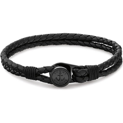 Tommy Hilfiger Čierny kožený náramok Nautical 2790693 17,5 cm