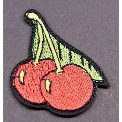 Nažehľovacia záplata - čerešne - rozmer 5 cm x 4,5 cm