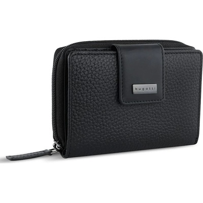 Dámská peněženka Bugatti Sina zip S černá s RFID kompaktní kožená elegance 49223201 Bugatti