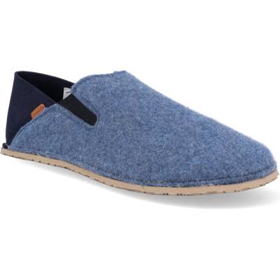 Barefoot domáce papuče Froddo Slip-on Wooly Denim modré