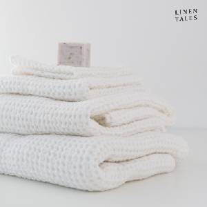 Linen Tales Бели хавлии и кърпи за баня в комплект от 3 Honeycomb - Linen Tales (LT-THWS-1S-W)