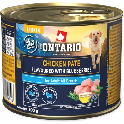 Ontario Adult kuřecí pate s příchutí borůvek 200 g