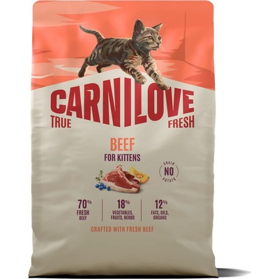 CARNILOVE TRUE FRESH Cat Dry Beef for Kittens 2 kg