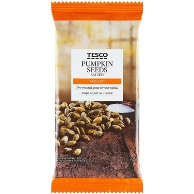Tesco Semená tekvice bezšupkovej pražené solené 70 g