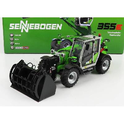 UNIVERSAL HOBBIES SENNEBOGEN 355E TELESCOPIC TRACTOR - ELEVATORE - LIGHT GREEN 1:32