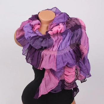 Image 1 of Свеж дамски шал в лилави цветове