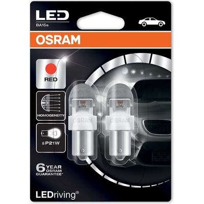 Osram LEDriving Premium 7556R-02B Red P21W BA15s 12V 2W