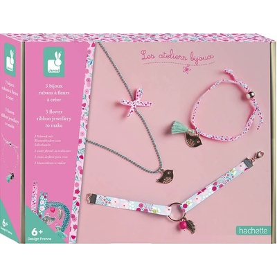 Janod Комплект за изработка на бижута Janod - С цветни панделки (J07928)